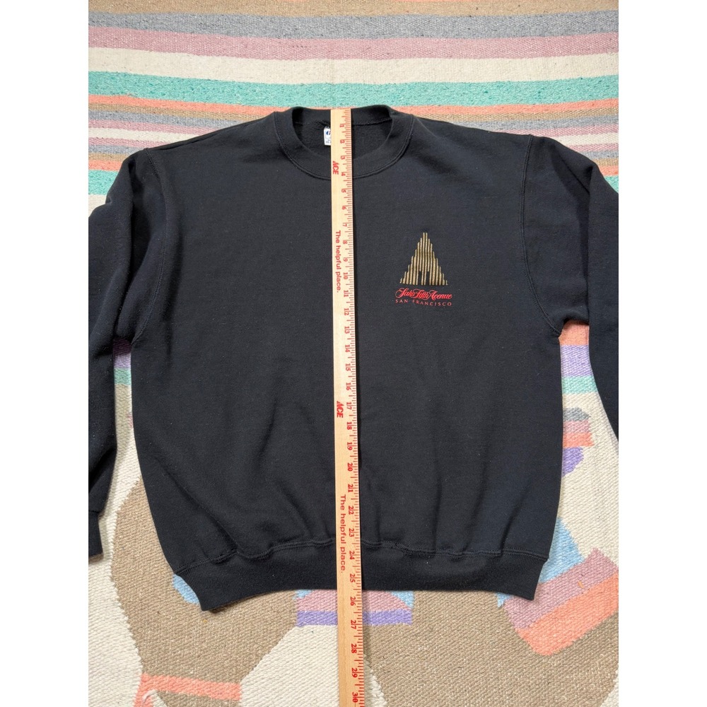 Vintage 90s Saks Fifth Avenue Black Crewneck Sweatshirt – XL‎ - Picture 4 of 5